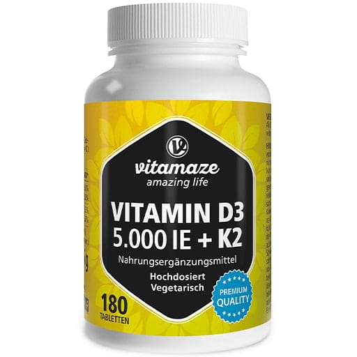 VITAMIN D3 K2 5000 IU/100 µg high dose tablets UK