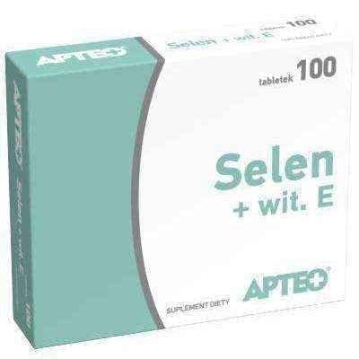 Vitamin e and selenium, APTEO Selen + vit E x 100 tablets, selenium supplement UK