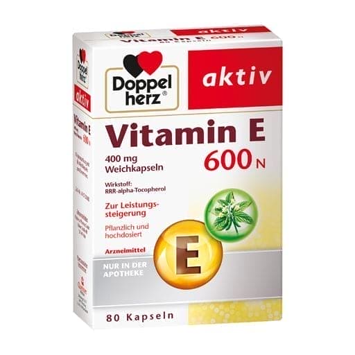 Vitamin E, tocopherol, 600 N soft capsules UK