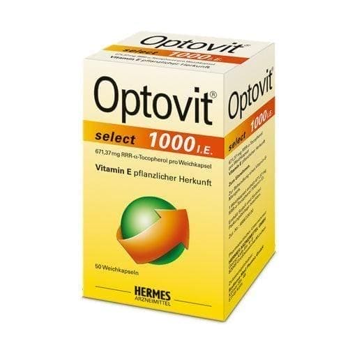 Vitamin E, vitamin e benefits, OPTOVIT select 1,000 IU capsules UK