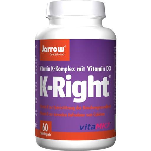 Vitamin K1, K2, K4 and vitamin D, K-RIGHT capsules UK