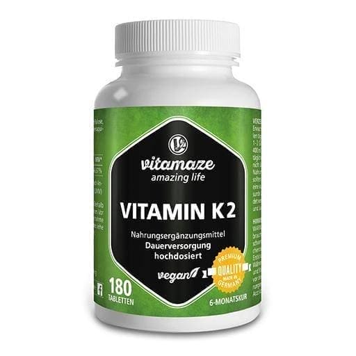 VITAMIN K2 200 µg high-dose vegan tablets UK
