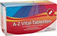 VITAMINS, HEALTHY LIVE AZ Vital Tablets, Q10 and lutein, minerals UK