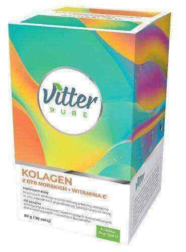 VITTER PURE Collagen from marine fish + vitamin C 80g / 20 servings UK