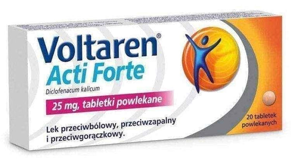 Voltaren Acti Forte x 20 tablets, potassium diclofenac, anti-inflammatory, analgesic UK