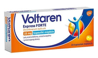 Voltaren Express Forte x 20 capsules, treatment of pain, eg. Muscle UK