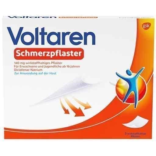 VOLTAREN pain plaster 140 mg active ingredient plaster 5 pc UK