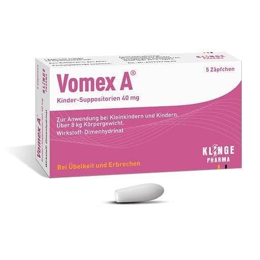 VOMEX A children's suppositories 40 mg UK