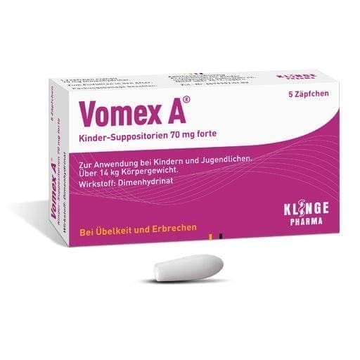 VOMEX A children's suppositories 70 mg forte UK
