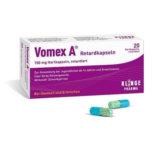 VOMEX A prolonged-release, treatment of nausea, vomiting UK