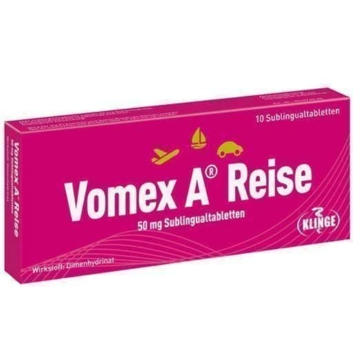 VOMEX A travel (REISE) 50 mg sublingual tablets 10 pc Dimenhydrinate UK