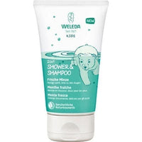 WELEDA Kids 2in1 Shower & Shampoo fresh mint 150 ml Sesame oil, Essential oils UK