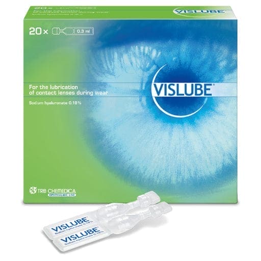 WET contact lenses, hyaluronic acid, electrolytes, VISLUBE disposable doses UK