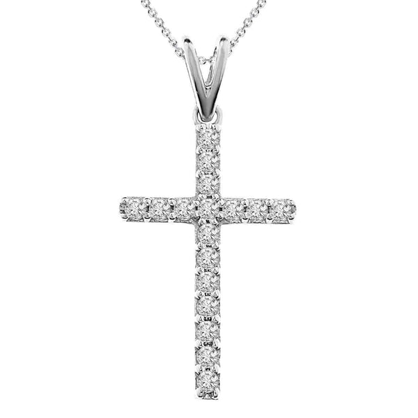 White diamond cross necklace UK