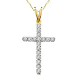 White diamond cross necklace UK