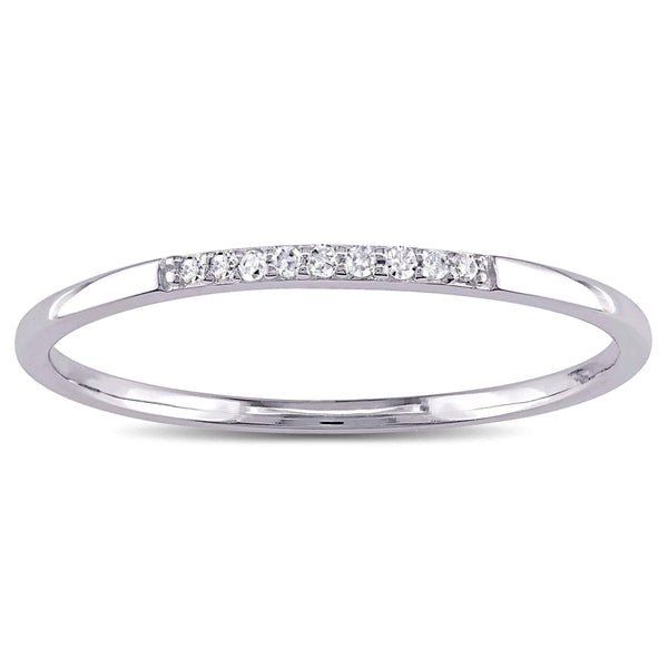 White gold diamond rings | 10k Thin Ring UK