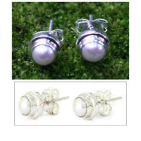 White Moon Handmade Vintage Fashion Women's Clothing Accessory Sterling Silver Classic Pearl Jewelry UK