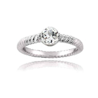 White topaz engagement ring UK