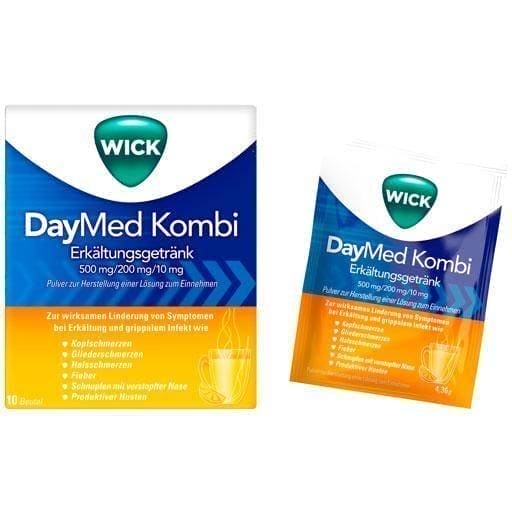 WICK DayMed combi cold drink 10 pc Paracetamol, guaifenesin, phenylephrine UK