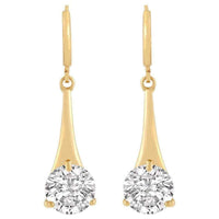 Yellow gold drop Over Brass earrings UK