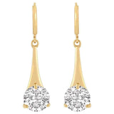 Yellow gold drop Over Brass earrings UK