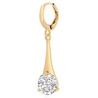 Yellow gold drop Over Brass earrings UK