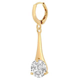 Yellow gold drop Over Brass earrings UK
