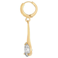 Yellow gold drop Over Brass earrings UK