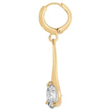 Yellow gold drop Over Brass earrings UK