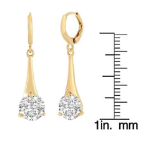 Yellow gold drop Over Brass earrings UK