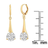 Yellow gold drop Over Brass earrings UK