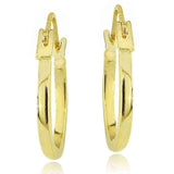 Yellow gold hoop earrings UK