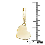 Yellow Goldplated or Sterling Silver Plain Heart Earrings UK