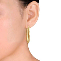 Yellow Silver Hoop Earrings UK