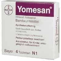 YOMESAN 500 mg, tapeworm, niclosamide UK