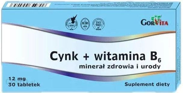 Zinc + vitamin B6 12mg UK