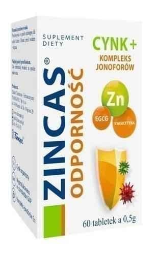 Zincas Resistance x 60 capsules, Organic zinc, Zincas Immunity UK