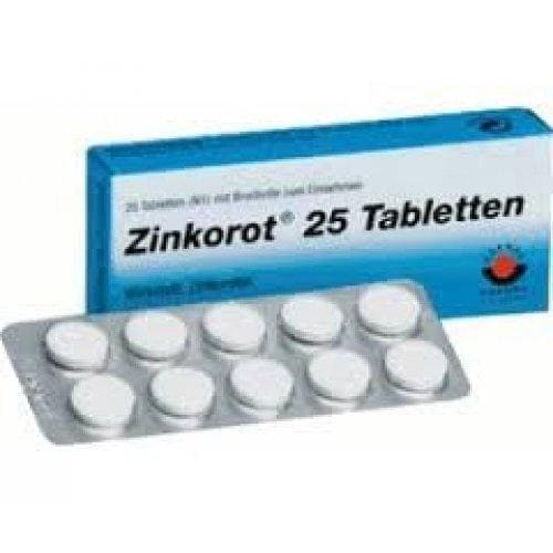 ZINCOROT 25 mg. 20 tablets / ZINKOROT UK