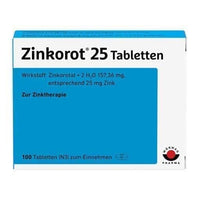 ZINKOROT 25 zinc orotate tablets UK