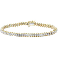 10k Gold 1ct TDW Diamond Link Tennis Bracelet - 10K White gold UK