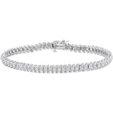 10k Gold 1ct TDW Diamond Link Tennis Bracelet - 10K White gold UK