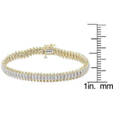 10k Gold 1ct TDW Diamond Link Tennis Bracelet - 10K White gold UK