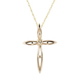 10k Yellow Gold Cross Pendant Necklace UK