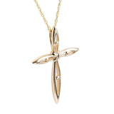 10k Yellow Gold Cross Pendant Necklace UK