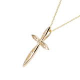 10k Yellow Gold Cross Pendant Necklace UK
