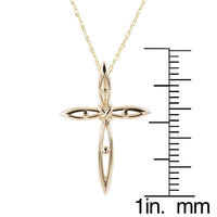 10k Yellow Gold Cross Pendant Necklace UK