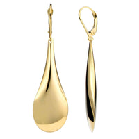 10k yellow gold earrings Fremada High Polish Elongated Teardrop Dangle UK