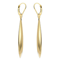 10k yellow gold earrings Fremada High Polish Elongated Teardrop Dangle UK