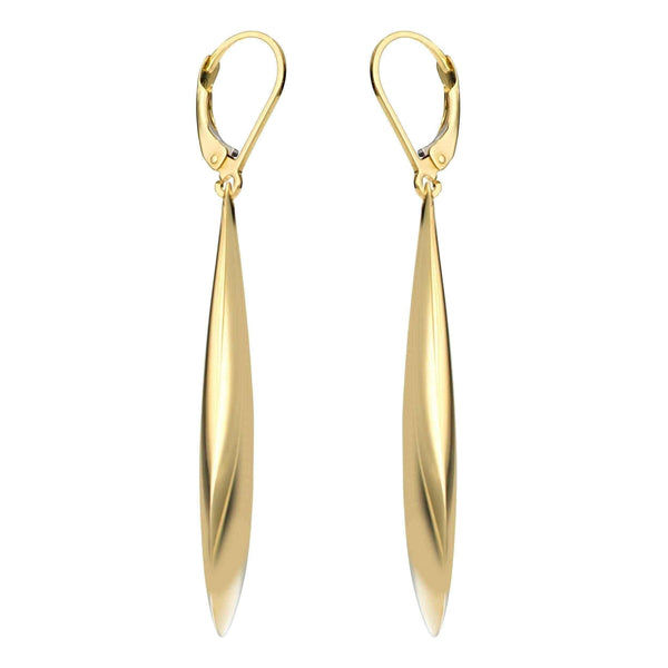 10k yellow gold earrings Fremada High Polish Elongated Teardrop