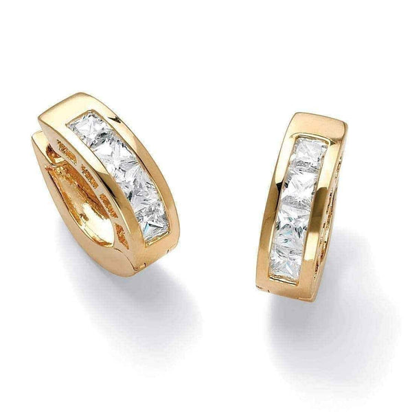 14k Cubic Zirconia Hoop Earrings UK